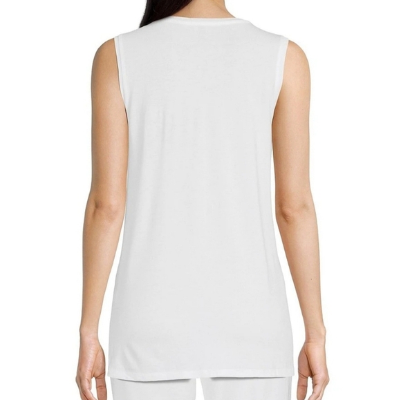 NWT Eileen Fisher Tank Round Neck Ivory Shell Size Women PP/PTP Petite Long - Picture 2 of 8